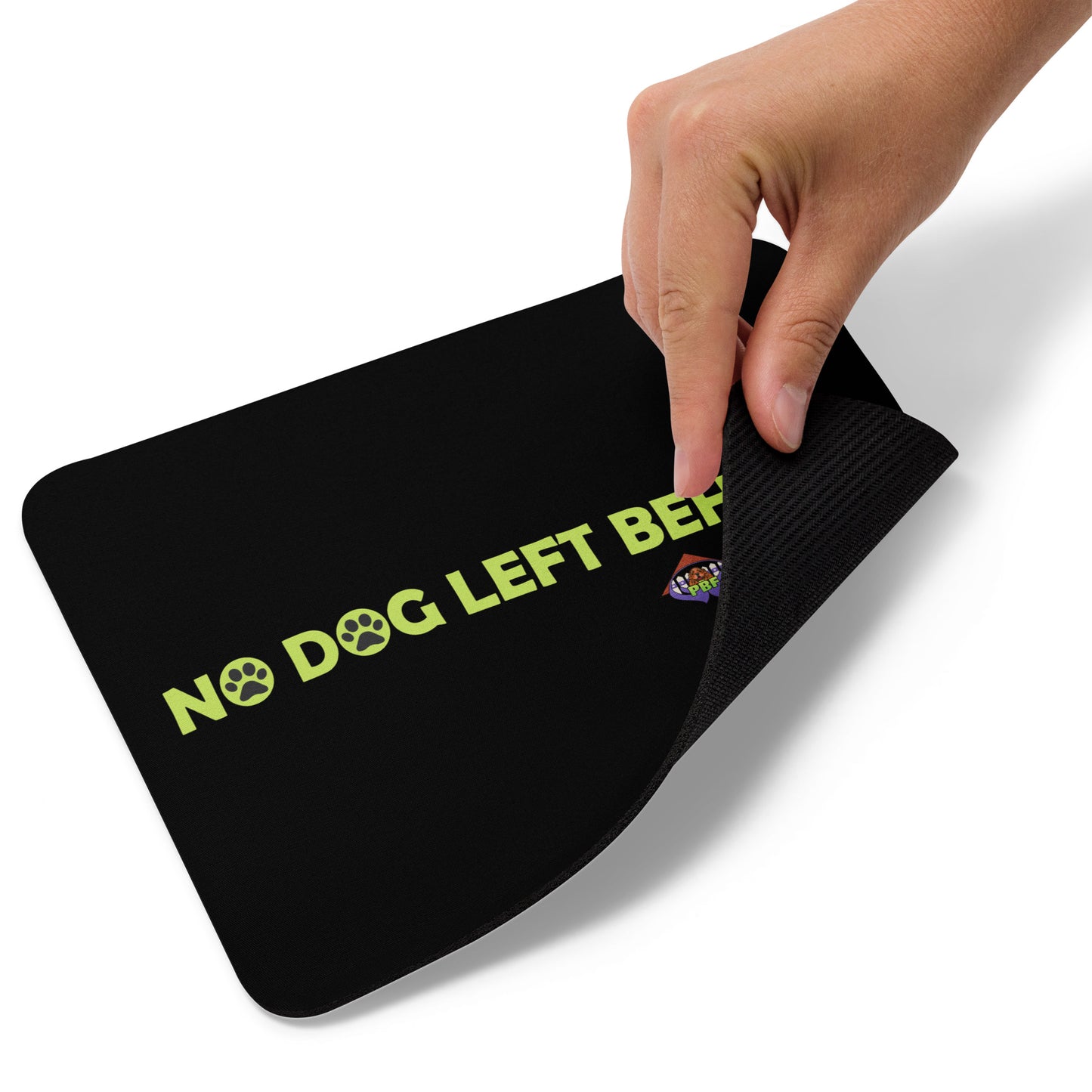 No Dog Left Behind Mouse pad